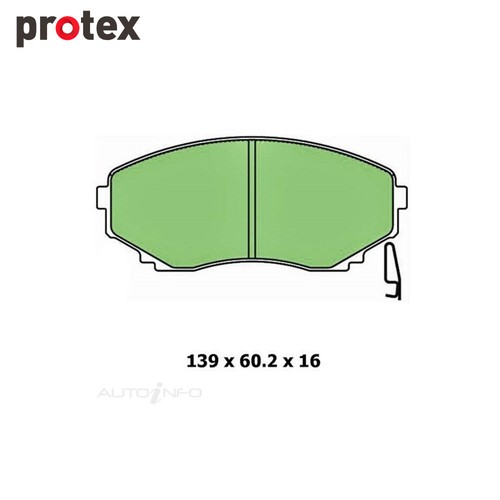 Front brake pad set for - pad, ford